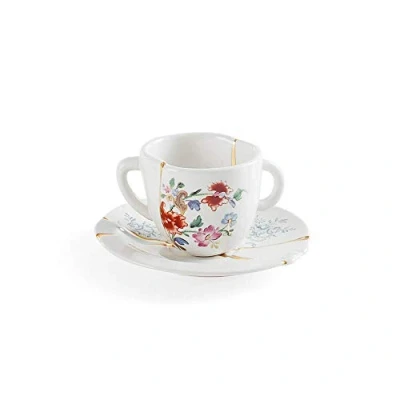 Immagine di Seletti Kintsugi Tazzina con piattino in porcellana e oro 24 carati mod. 1