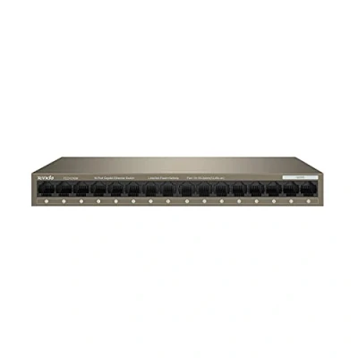 Immagine di Tenda Switch 16 Porte Gigabit, 10/100/1000 Mbps, Ethernet Montaggio Desktop o a Parete, Plug &amp; Play, Nessuna Configurazione Richiesta, VLAN Una Chiave, Struttura in Acciaio(TEG1016M)