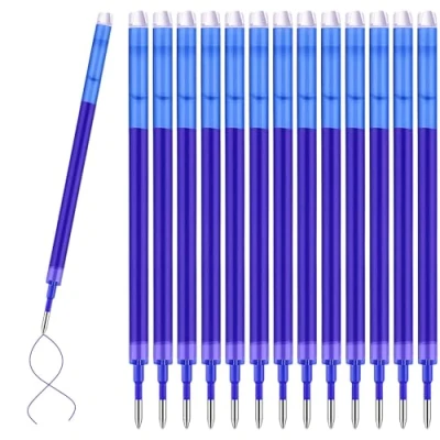 Immagine di Collazoey 14 Pezzi ricariche di ricambio，compatibile con PIlot Frixion，bleues，0,7 mm， penna roller cancellabile, inchiostro termosensibile, ricarica sostituibile