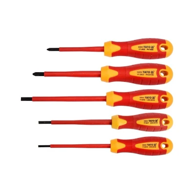 Immagine di YATO YT 2827 Kit cacciavite 5 Plastica 3, 4, 5.5, PH1, PH2 Display (cartone)