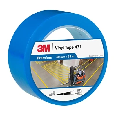 Immagine di 3M Nastro in vinile 471 blu, 50 mm x 33 m.spessore: 0,13