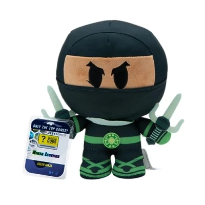 Immagine di DevSeries Green Ninja Collector Plush Peluche in poliestere da 20,3 cm con codice articolo virtuale esclusivo