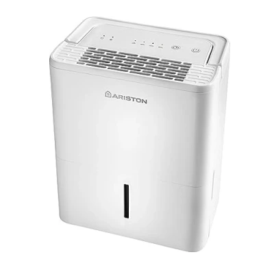 Immagine di Ariston DEOS 12 Deumidificatore Portatile Piccolo per Casa, Silenzioso, Capacità litri Ambienti fino 35mq, Bianco, NEW