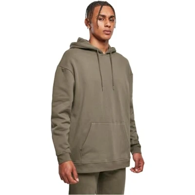 Immagine di Build Your Brand Felpa con Cappuccio Basic Oversize, Oliva, XXXXL Uomo