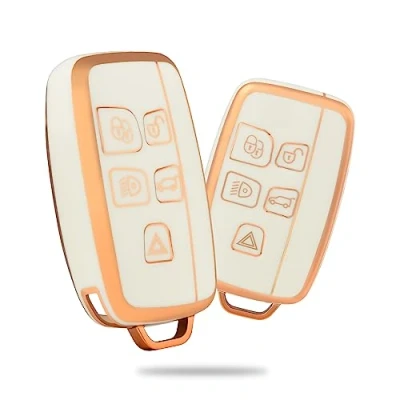 Immagine di OFFCURVE Custodia Chiavi Auto Guscio Chiave, Cover Chiave Copri Telecomando Adatto per Land Rover Defender Discovery Freelander LR4 Range Sport Evoque Velar Jaguar XE XF XJ F Pace Type
