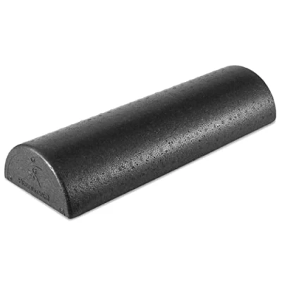Immagine di ProsourceFit High Density Half Round Foam Roller 18x3 , Black 18&quot; X 3&quot;