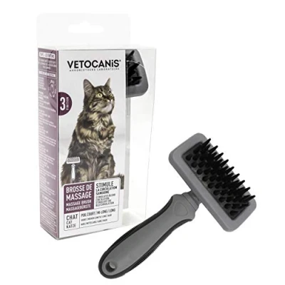Immagine di Vetocanis Bio000601 Spazzola in Silicone per Gatti Eliminare Pelo Superfluo e Massaggiare con Manico Ergonomico