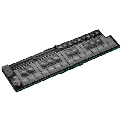 Immagine di Korg nanoKEY Fold Controller tastiera MIDI pieghevole a 25 tasti con USB C e TRS Alpine Green
