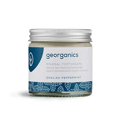 Immagine di Georganics Mineral Rich Teeth Whitening Toothpaste Vegan and Fluoride free Peppermint 60ml