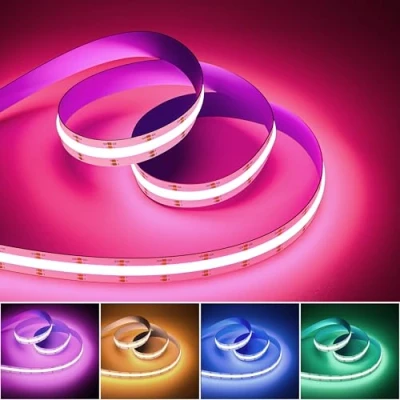 Immagine di OULARA Striscia LED COB RGB 10M,24V Flessibile Multicolore per Camera da letto,Decorazione fai te feste (Controller e Adattatore Venduti Separatamente)