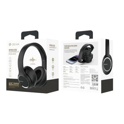 Immagine di DEVIA Cuffia Wireless EM039 V2 Bluetooth Ricaricabili Nera