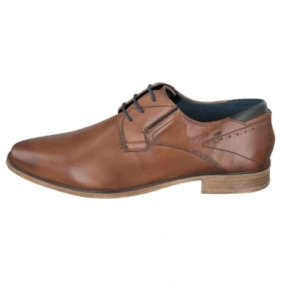 Immagine di bugatti Uomo Scarpa bassa da business in pelle, derby sostenibile dal look usato, Cognac, 41 EU