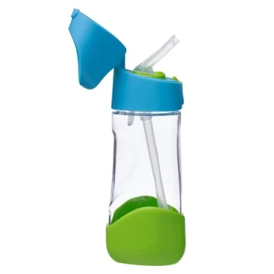 Immagine di b.box Borraccia Bambini in Tritan con Cannuccia e Tappo Antigoccia Ergonomica Design Moderno Adatto ai Bambini, Ideale da Introdurre Dopo i Bicchieri Beccuccio 450 ml