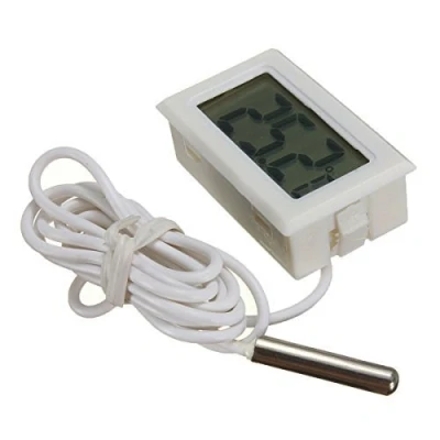 Immagine di ARCELI Termometro digitale LCD Monitoraggio della temperatura con sonda esterna per Frigorifero congelatore Acquario Bianco