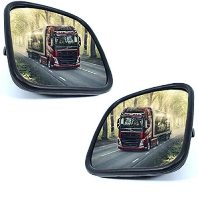 Immagine di 2 specchietti laterali per camion, specchietto retrovisore universale, 18 x cm, escavatore, trattore, macchine edili, autobus