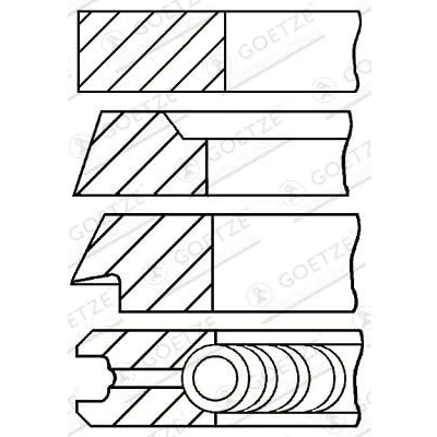 Immagine di GOETZE ENGINE 08 214811 10 Kit Fasce Elastiche 108,23
