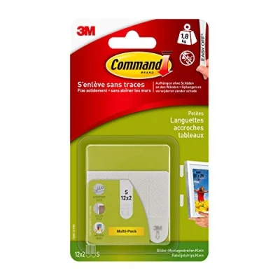 Immagine di Command 17202 Piccole Strisce Bianche Montaggio Quadri, Misura S