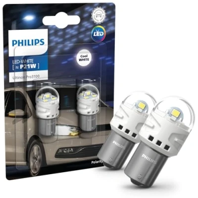 Immagine di Philips Ultinon Pro3100 LED lampadina di segnalazione per auto, 12 V, 6000 K, effetto luce diurna, White [˜P21W], Temperatura colore potenza 2,2 W
