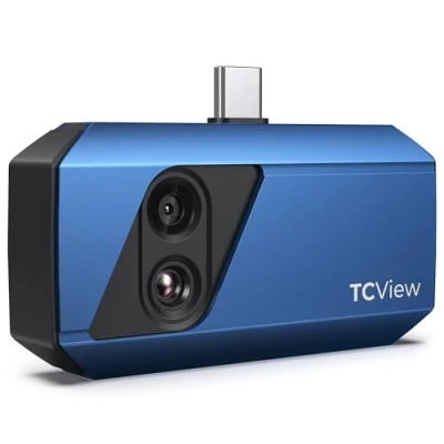 Immagine di TOPDON TC001 Plus Termocamera Professionale per Android, 256x192 Risoluzione IR con Cámara Visual, Telecamera Termica de Doble Lente, 20℃ a 550℃, Precisione 0.1℃, Frequenza di Aggiornamento 25Hz