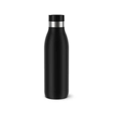 Immagine di TEFAL BLUDROP Borraccia riutilizzabile in acciaio inox, per bevande calde e fredde, lavabile lavastoviglie, a prova di perdite, 0,5 l, colore nero