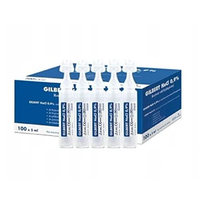 Immagine di NaCl 09% Sterile Isotonic 100 0,9% Cloruro di sodio Soluzione Salina per Inalazione Umificazione delle vie aeree x 5 ml Flaconcino Dose Unitaria, umidificazione