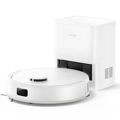 Immagine di dreame Mova E20 Plus Robot Aspirapolvere e Lavapavimenti, Auto svuotamento per 90 giorni, Navigazione LDS, Potenza di aspirazione 5.000 Pa, Mop 2 in 1, Corpo Compatto