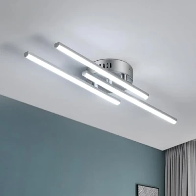 Immagine di Comely Plafoniera LED Soffitto 18W, 3 Luce Lampada da Soffitto, Lampadario Moderno 6500K Bianco Freddo 1680 Lumen per Cucina, Camera Letto, Balcone, Corridoio