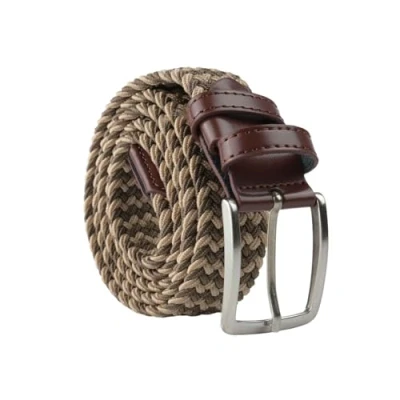 Immagine di Navigare Cintura Elastica Intrecciata Made in Italy, Uomo e Donna, Con Inserti Vera Pelle
