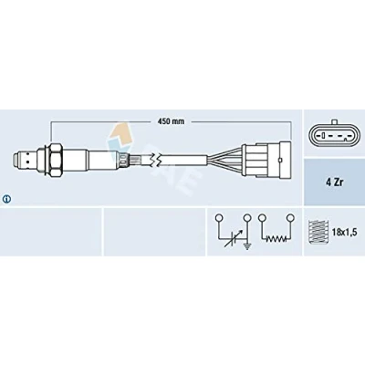 Immagine di FAE 77159 Sonda lambda FIAT: Punto I Hatchback, Seicento / 600 BRAVO 1, LANCIA: Y