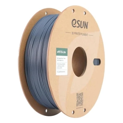 Immagine di eSUN PETG filamento 1,75 mm, Basic ad alta tenacità, bobina da 1 kg (2,2 libbre) per stampanti 3D, Grigio unicolore