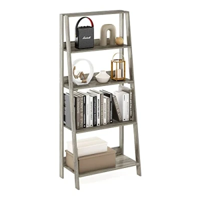 Immagine di Furinno Scala Scaffale a 5 Ripiani per libreria, Legno ingegnerizzato, Quercia Francese, Tier