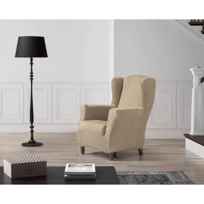 Immagine di Zebra Textil Vega Copripoltrona Elasticizzate, Tessuto, Avorio, Poltrona con Orecchie