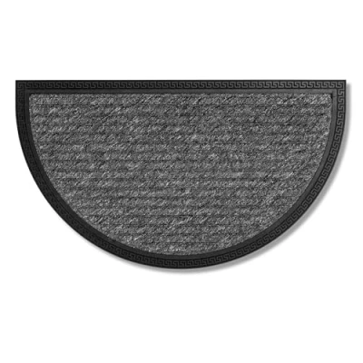 Immagine di Zerbini Zerbino semicircolare per esterni adatto ai gradini porte resistente 40 x 70 cm grigio