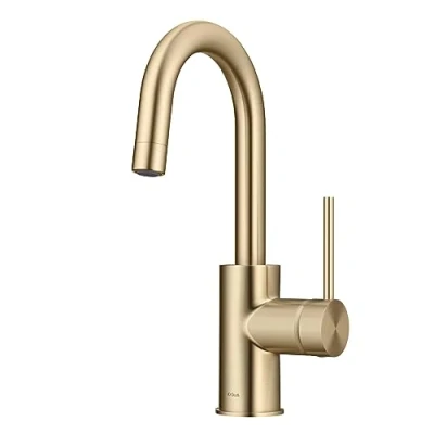 Immagine di KRAUS Oletto KPF 2600SFACB Rubinetto da cucina con montaggio superiore QuickDock, in bronzo champagne anticato senza macchie