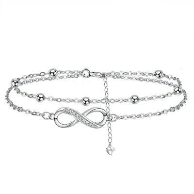 Immagine di J.MUEN Bracciale Infinito Donna Argento 925 strati stile boho/Braccialetto Personalizzati/con Scatola Regalo Collezione di gioielli originali