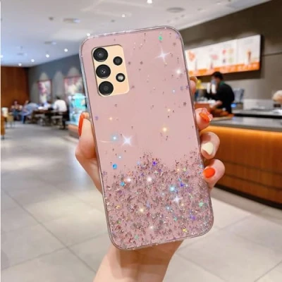 Immagine di Custodia Compatibile con Samsung Galaxy A52s 5G/A52 4G 5G Cover Trasparente Brillantini Stellari Sottile Antiurto in TPU