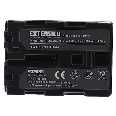 Immagine di EXTENSILO 1x batteria compatibile con Sony DCR TRV10, TRV11, TRV140, TRV145E, TRV12E fotocamera (1600mAh, 7,4V, Li Ion)