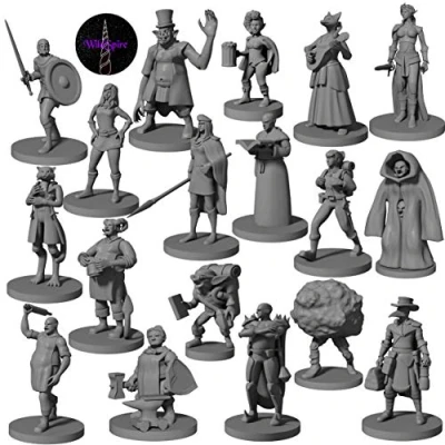 Immagine di Newcombie 18 miniature Eroe cittadino per DND Bulk 28 mm &amp; Dungeons and Dragons Miniatures mini e di D&amp;D Fan fantasy I Impostazione della campagna missioni