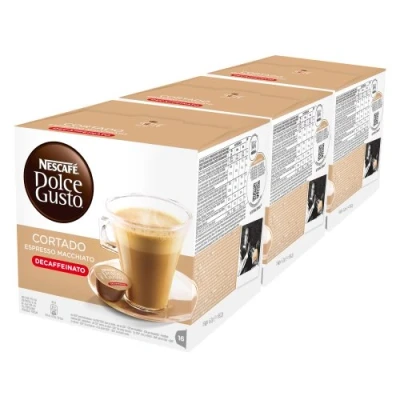 Immagine di Nescafé Dolce Gusto Espresso Cortado Decaffeinato, 3 Confezioni, x 16 Capsule