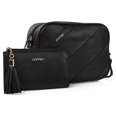 Immagine di PRIMER First, Borsa a Tracolla Donna SINT/Pu, Nero, Taglia Unica