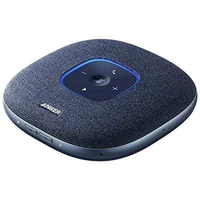 Immagine di Anker PowerConf S3 Altoparlante da conferenza Bluetooth, 6 microfoni, registrazione audio intelligente, batteria 24 ore, funzione Soundcore, Bluetooth 5, USB C, per ufficio e home office (in blu)
