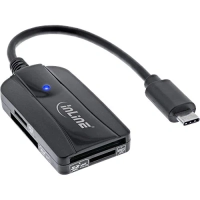 Immagine di InLine® Lettore di schede USB 3.1 C, compatibile con SD/SDHC/SDXC, microSD, UHS II