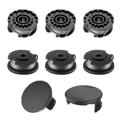 Immagine di Viilich bobina di filo per decespugliatore Bosch ART 23 SL/ART 26 SL, ricambio in nylon (F016800569+F016800385), con 2 pezzi trimmer Spool Cap(F016F04557),