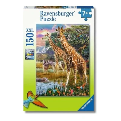 Immagine di Ravensburger Kleurrijke savanne Elefante, Tigre 12943 Savana Colorata, 150 Pezzi, XXL Puzzle per Bambini dai 7 Anni in su, Colore Argento