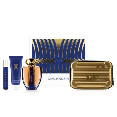 Immagine di Mauboussin Cofanetto Prestige 2024 Star: Eau de Parfum 90ml, Latte Corpo 75ml, Travel Spray 20ml &amp; Borsa a tracolla