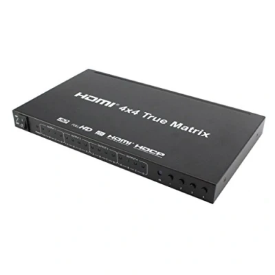 Immagine di HDMI Matrix Switcher 4x4 4Kx2K 4 Ingresso Uscita Splitter Supporto IR Romote Control 4K 1.4 v Box Full HD 1080P 3D