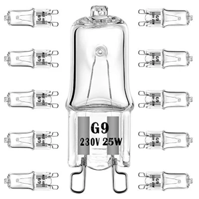 Immagine di Lampadina alogena G9 25W 230V 2pin, dimmerabile, bianco caldo (confezione da 10)