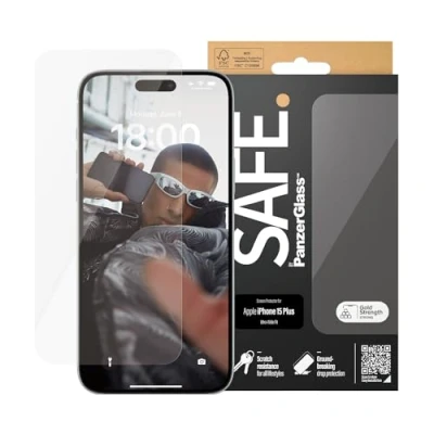 Immagine di Protettore per schermo SAFE. by PanzerGlass™ resistente ai graffi Apple iPhone 15 PLUS display cristallino e protezione dagli urti