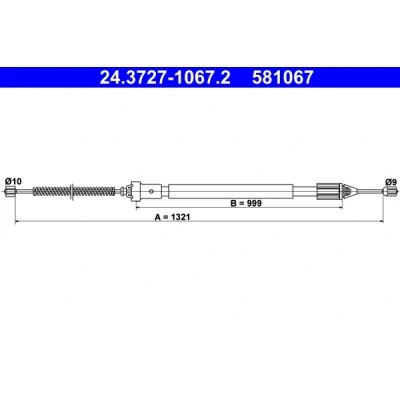 Immagine di ATE 24.3727 1067.2 Cavo Freno 1321 RENAULT: CLIO 2
