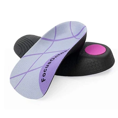 Immagine di Solette Scarpe di Supporto per Arco a 3/4 Lunghezza, Planter Fasciitis Antinfortunistiche, Plantare Ortopedico in EVA Piedi Piatti, Dolore Allo Sperone Calcaneare del Piede